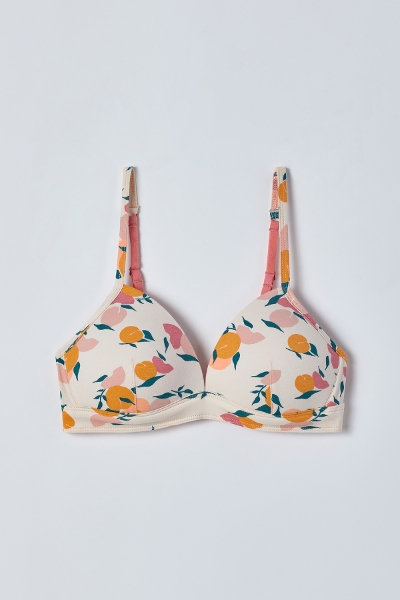 Resim Sütyen-Yud - 973-Şeftali Baskılı Ekru