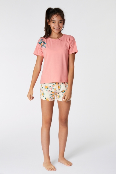 Resim 2-8 Yaş Kız Çocuk Pijama-Ypd - 478-Buz Pembe