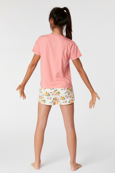 Resim 2-8 Yaş Kız Çocuk Pijama-Ypd - 478-Buz Pembe