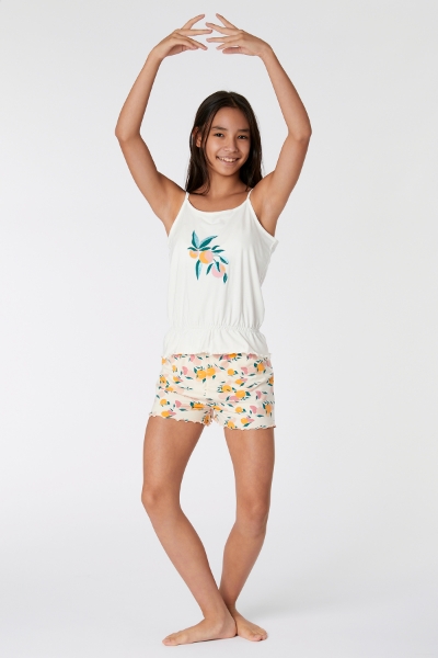 Resim 2-8 Yaş Kız Çocuk Pijama-Ypb - 106-Ekru