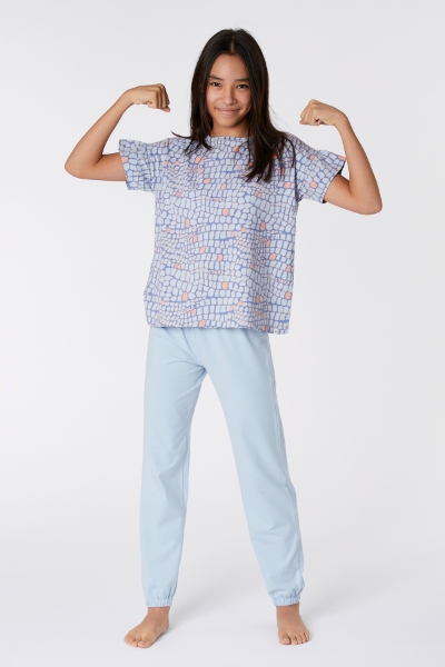 Resim 2-8 Yaş Kız Çocuk Pijama-Ypa - 974-Krokodil