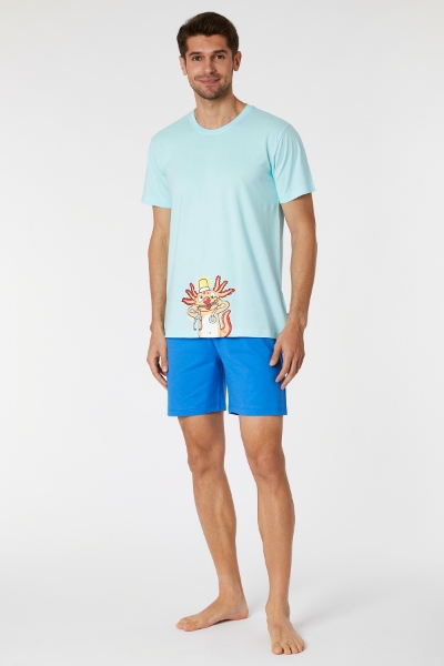 Resim Erkek Pijama-Psu - 822-Turkuvaz