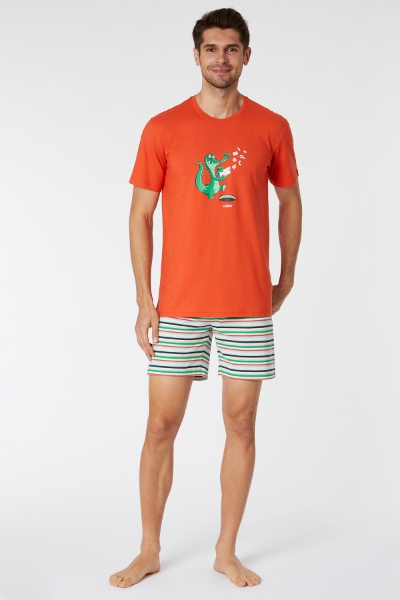 Erkek Pijama-Pss - 567-Paprika Kırmızı