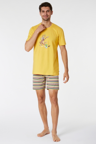 Resim Erkek Pijama-Pss - 614-Limon Sarı