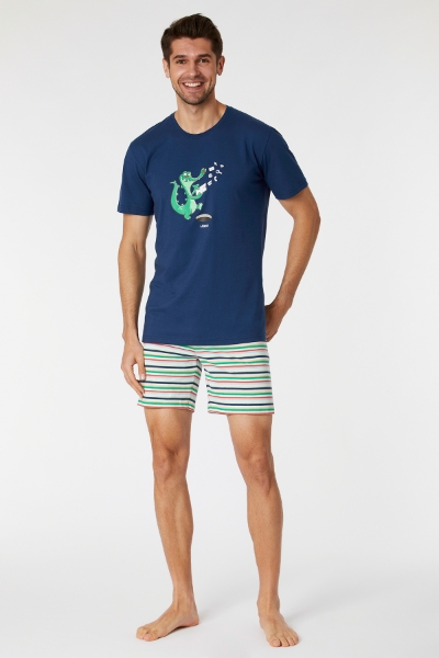 Resim Erkek Pijama-Pss - 874-Insignia Mavi