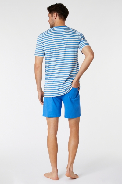 Resim Erkek Pijama-Pss - 987-Semender Temalı Çizgili