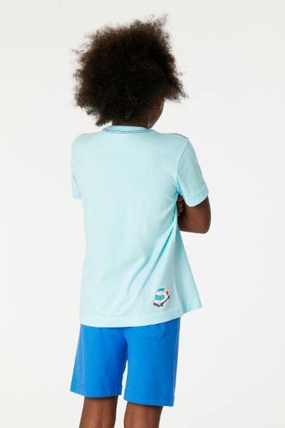 Resim 2-8 Yaş Erkek Çocuk Pijama-Psu - 822-Turkuvaz