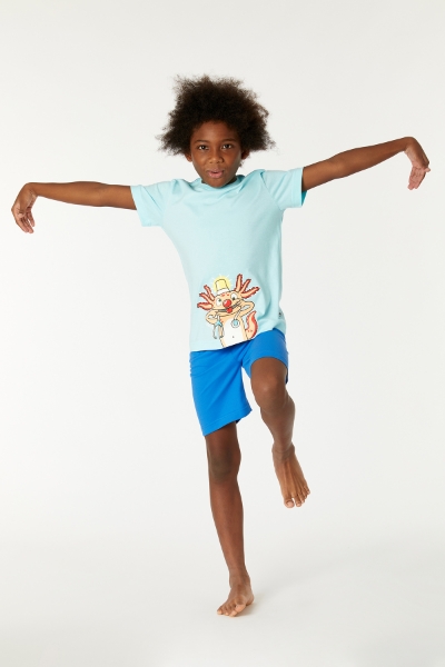 Resim 10-16 Yaş Erkek Çocuk Pijama-Psu - 822-Turkuvaz