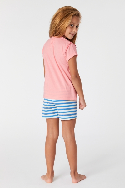 Resim 10-16 Yaş Kız Çocuk Pijama-Psg - 441-İstiridye Pembe
