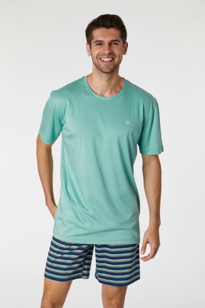 Resim Erkek Pijama-Mrs - 724-Malahit Yeşili