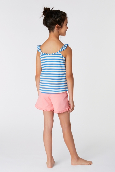 Resim 10-16 Yaş Kız Çocuk Pijama-Psp - 987-Semender Temalı Çizgili