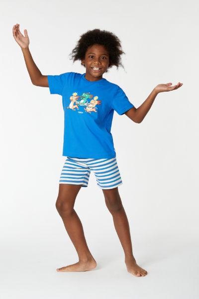 Resim 2-8 Yaş Erkek Çocuk Pijama-Pss - 837-Koyu Mavi