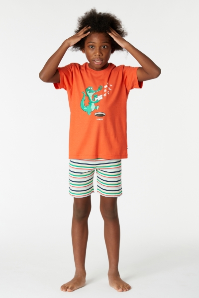 Resim 10-16 Yaş Erkek Çocuk Pijama-Pss - 567-Paprika Kırmızı