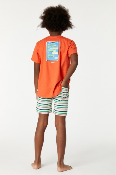 Resim 10-16 Yaş Erkek Çocuk Pijama-Pss - 567-Paprika Kırmızı