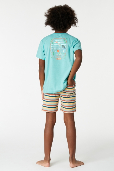 Resim 10-16 Yaş Erkek Çocuk Pijama-Pss - 717-Puslu Yeşil