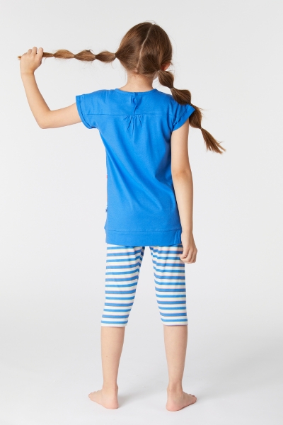 Resim 10-16 Yaş Kız Çocuk Pijama-Pos - 837-Koyu Mavi