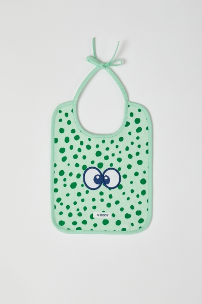 Resim Havlu Bebek Önlüğü-Bob - 957-Yeşil Puantiyeli