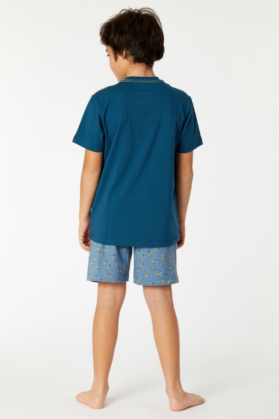 Resim 2-8 Yaş Erkek Çocuk Pijama-Qrs - 873-Derin Mavi