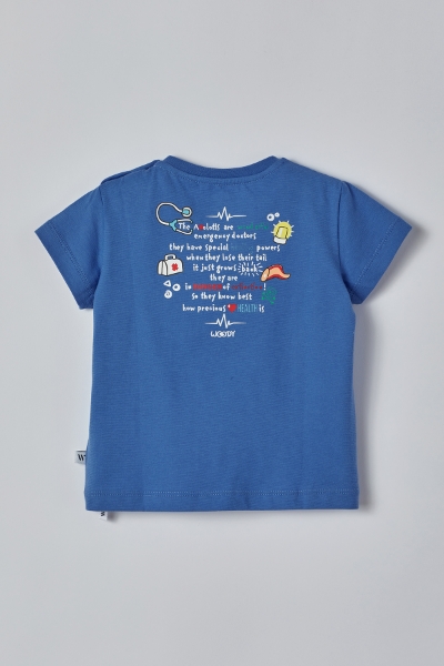 Resim Pamuklu Erkek Bebek Pijama-Pss - 837-Koyu Mavi