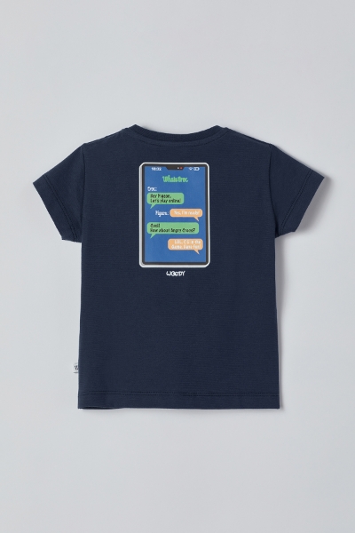 Resim Pamuklu Erkek Bebek Pijama-Pss - 874-Insignia Mavi