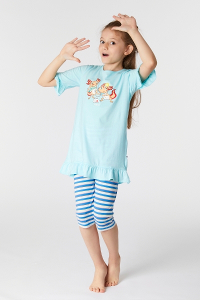 Resim 10-16 Yaş Kız Çocuk Gecelik-Tun - 822-Turkuvaz