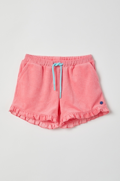 Resim 2-8 Yaş Havlu Kız Çocuk Şort-Shg - 441-İstiridye Pembe