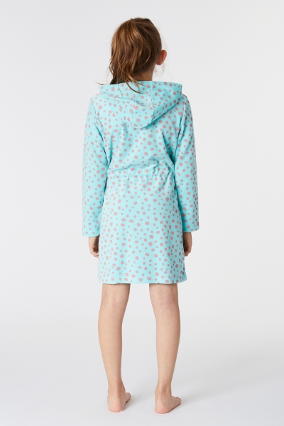 Resim 2-8 YaşPamuklu Havlu Bornoz-Dga - 918-Semender Baskılı Mavi