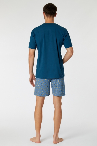 Resim Erkek Pijama-Qrs - 873-Derin Mavi