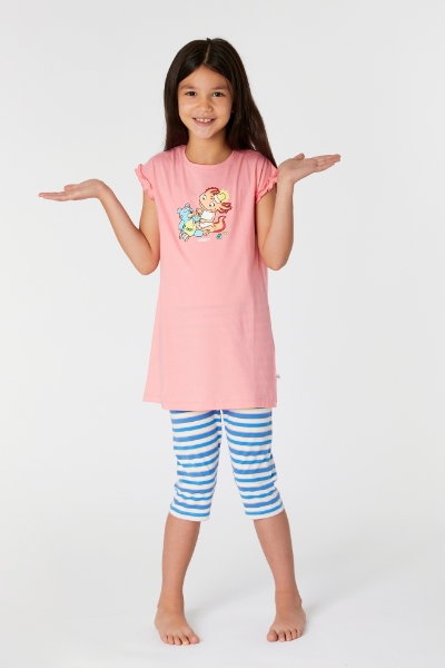 Resim 2-8 Yaş Kız Çocuk Pijama-Bab - 441-İstiridye Pembe