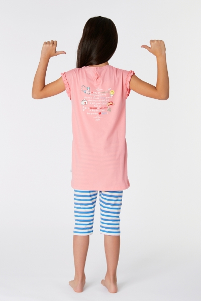Resim 2-8 Yaş Kız Çocuk Pijama-Bab - 441-İstiridye Pembe