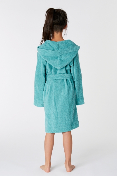 Resim Pamuklu Havlu Bornoz-Rob - 717-Puslu Yeşil