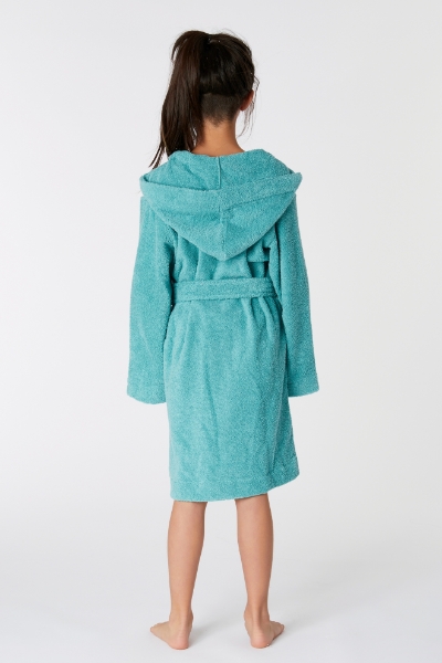 Resim Pamuklu Havlu Bornoz-Rob - 717-Puslu Yeşil