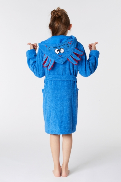 Resim Pamuklu Havlu Bornoz-Roa - 837-Koyu Mavi