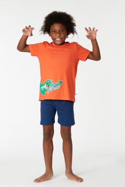 2-8 Yaş Erkek Çocuk Pijama-Psu - 567-Paprika Kırmızı