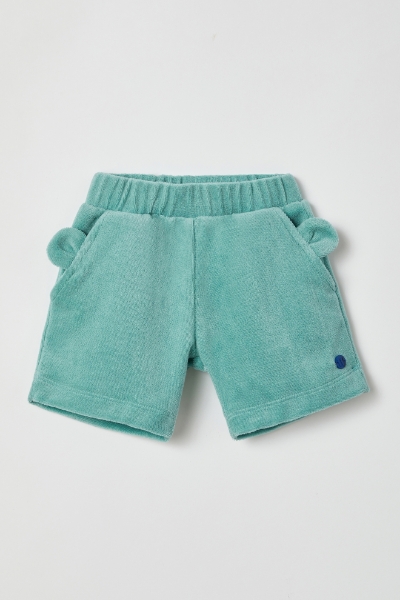 Resim Havlu Bebek Şort-Sht - 717-Puslu Yeşil