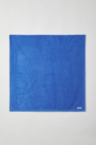 Resim Pamuklu Büyük Ebat Plaj Havlusu-Yta - 837-Koyu Mavi