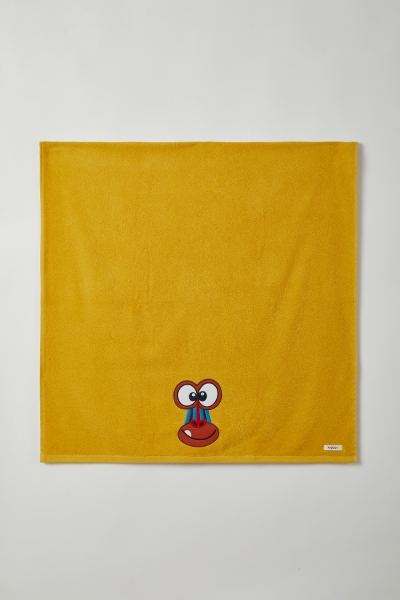 Resim Pamuklu Büyük Ebat Plaj Havlusu-Stw - 614-Limon Sarı