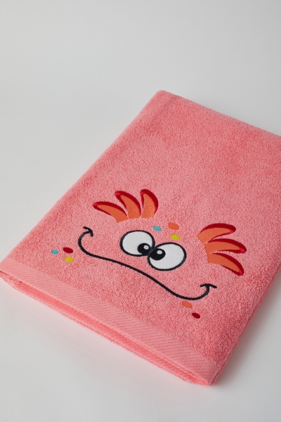 Resim Pamuklu Büyük Ebat Plaj Havlusu-Stw - 441-İstiridye Pembe