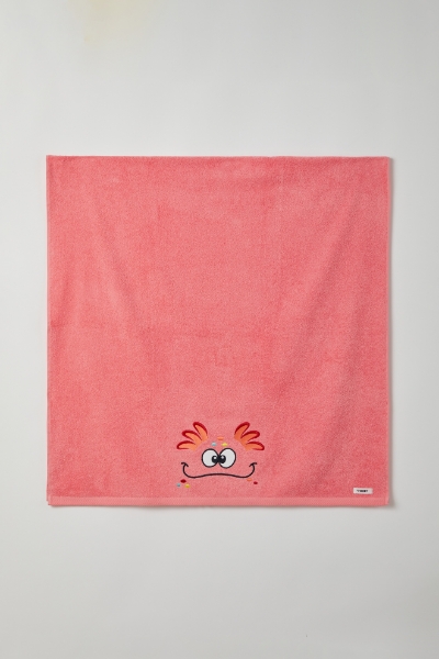 Resim Pamuklu Büyük Ebat Plaj Havlusu-Stw - 441-İstiridye Pembe