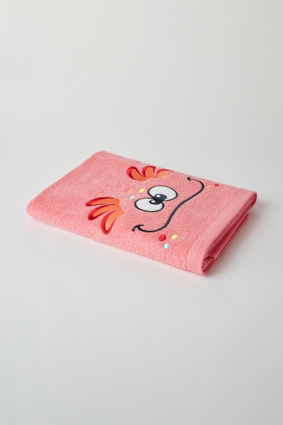 Resim Pamuklu Çantalı Plaj Havlusu-Str - 441-İstiridye Pembe