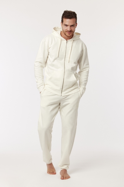 Resim Kapüşonlu Sweatshirt-Qle - 106-Ekru