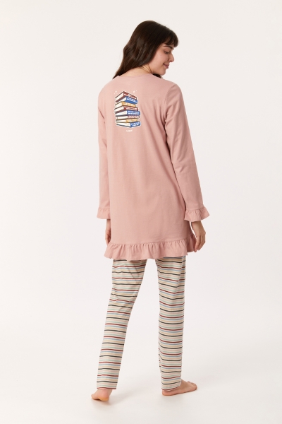 Resim Kadın Pijama-Tul - 360-Vizon Pembe