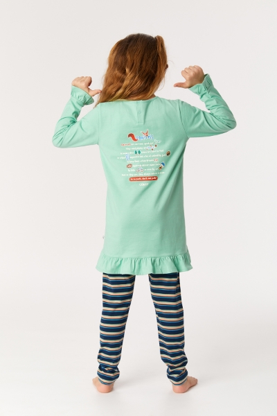 Resim 10-16 Yaş Kız Çocuk Pijama-Tul - 718-Neptün Yeşili