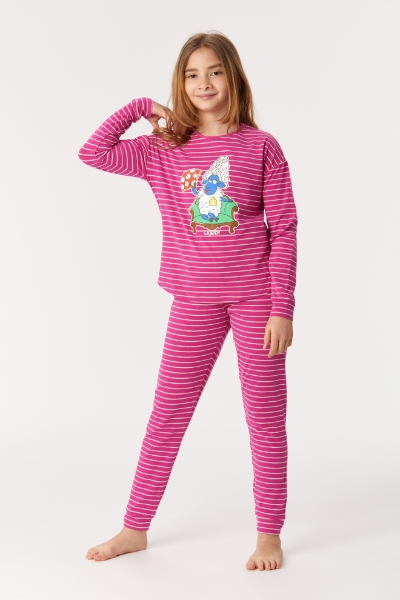 Resim 2-8 Yaş Kız Çocuk Pijama-Pzg - 926-Koyun Temalı Fuşya