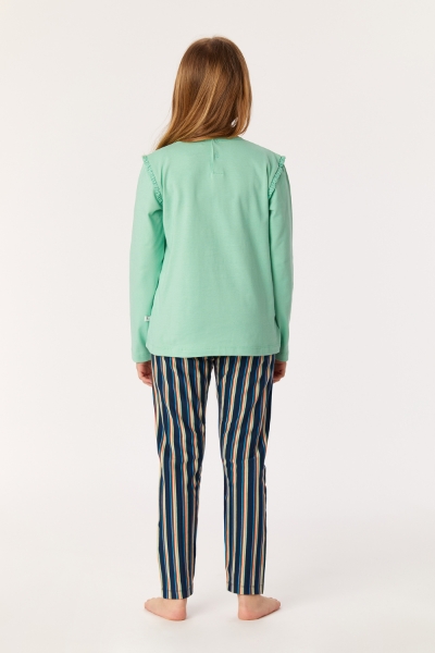 Resim 2-8 Yaş Kız Çocuk Pijama-Plg - 718-Neptün Yeşili