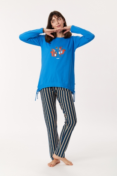 Resim Kadın Pijama-Bsl - 832-Açık Mavi