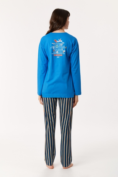 Resim Kadın Pijama-Bsl - 832-Açık Mavi
