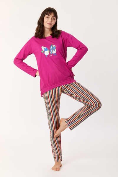 Resim Kadın Pijama-Bsl - 467-Fuşya 