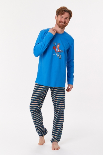 Resim Erkek Pijama-Pls - 832-Açık Mavi