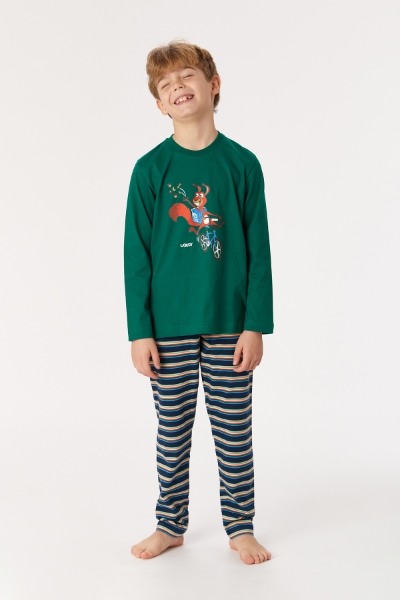 Resim 2-8 Yaş Erkek Çocuk Pijama-Pls - 785-Nefti Yeşili